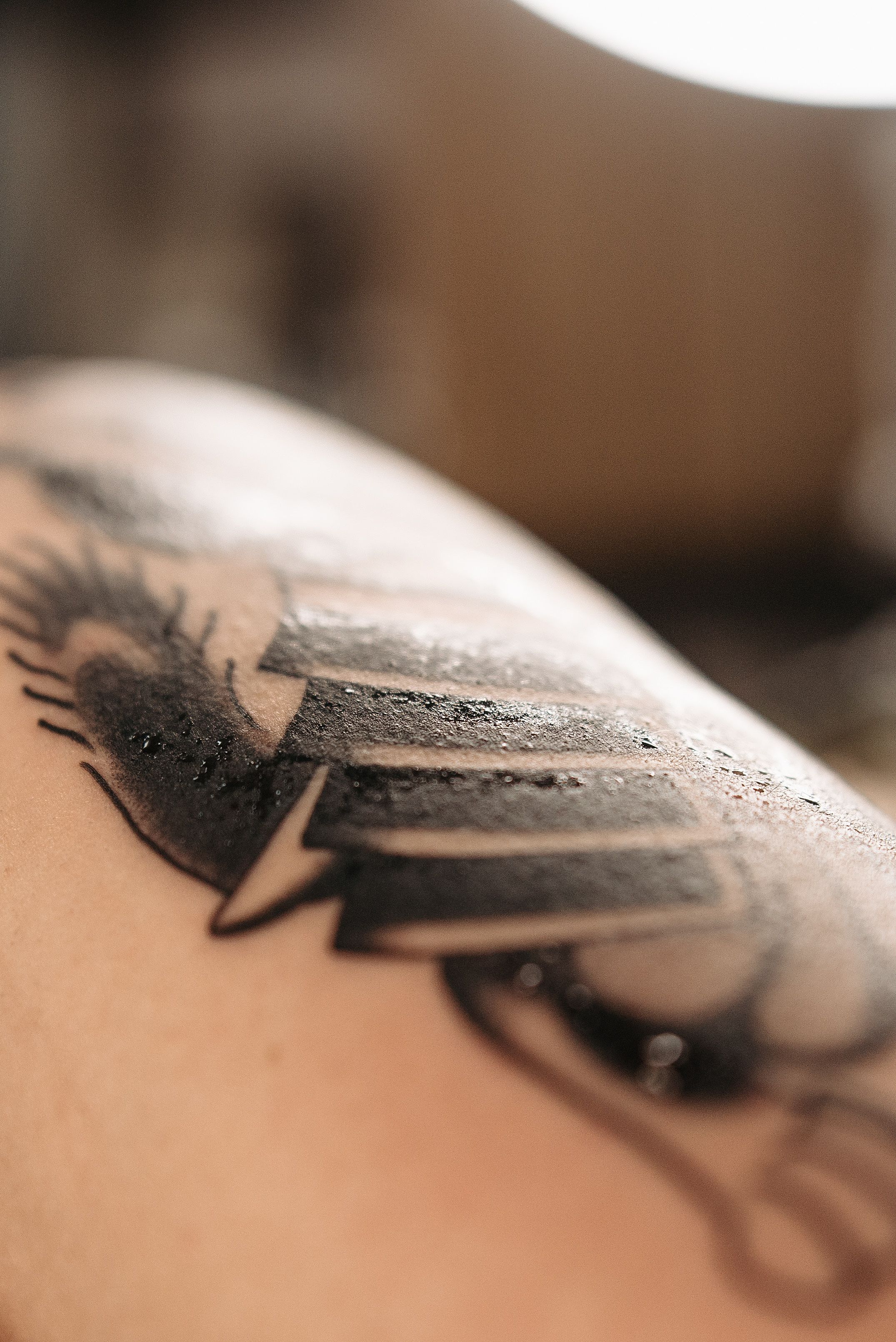Tatuagem cicatrizando na primeira semana